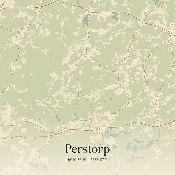 Carte d'époque de Perstorp, Suède. par Affiches de lieux