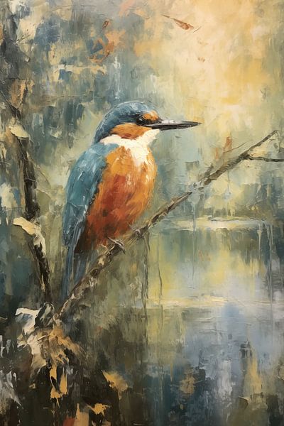 Le martin-pêcheur grunge par Whale & Sons