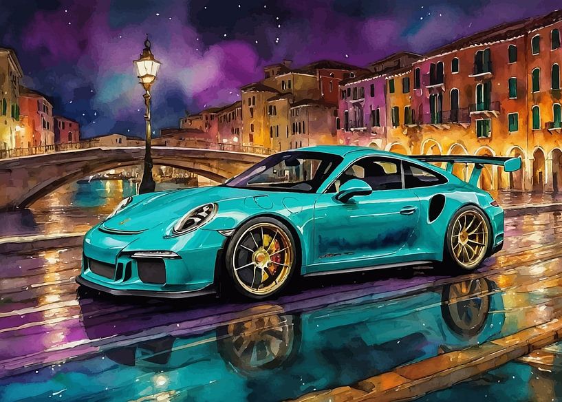 La Porsche 911 GT3 couleur sarcelle par MIROKKU