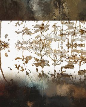 Freiheit | Abstrakte Landschaft in einer malerischen Farbpalette aus Braun und Taupe