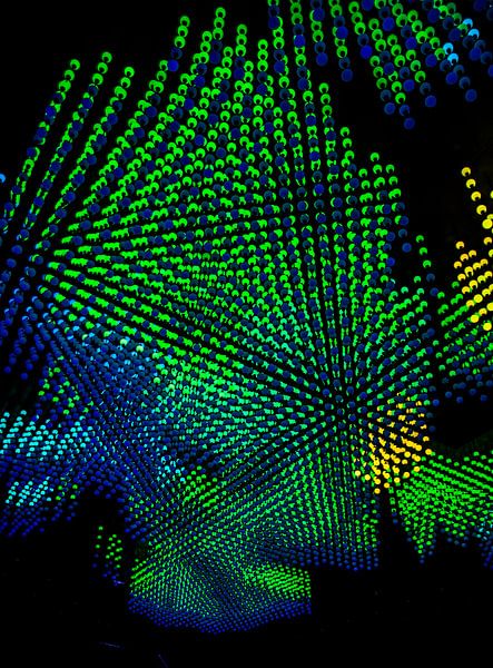 farbige Lichter, Glühbirnen von Nynke Altenburg