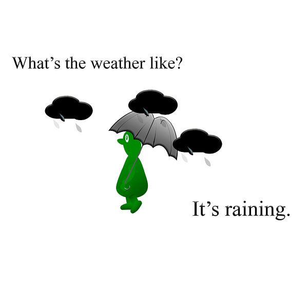 Wie ist das Wetter? Es regnet. von Grüntyers .