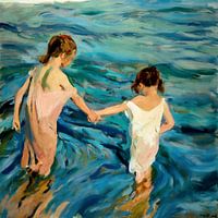 Joaquin Sorolla (Soroya) - Girls in the sea