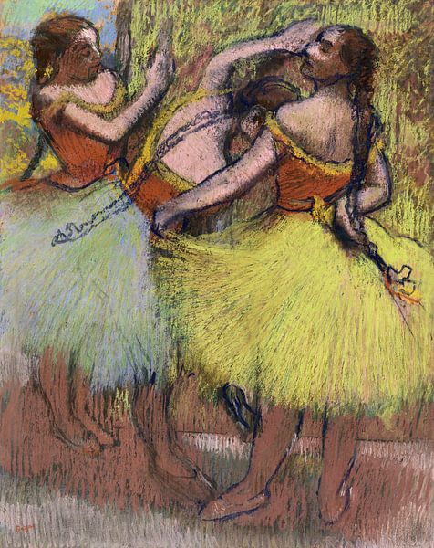 Edgar Degas,Drei Tänzerinnen mit geflochtenem Haar von finemasterpiece