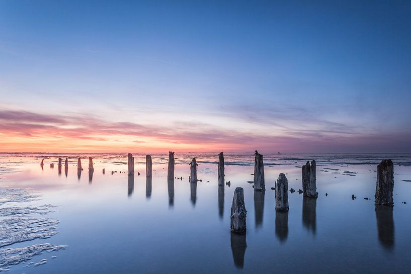 Wattenmeer vor der Küste von Wierum bei Ebbe von Jurjen Veerman
