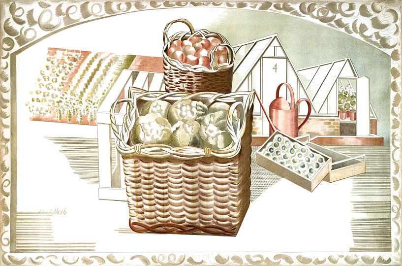 Obstgärten und Obstplantage, Paul Nash - 1930er Jahre von Het Archief