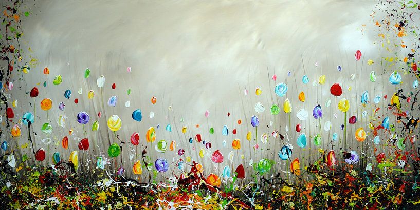 Fleurs abstraites par Gena Theheartofart