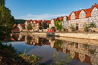 Spiegelung Fachwerkhäuser