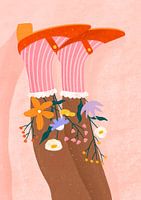 Chaussettes à fleurs