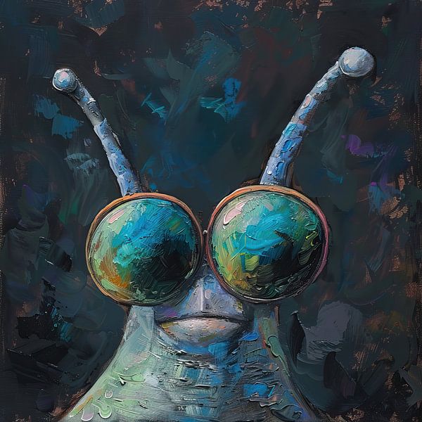 Slak Modern Kunstwerk van Blikvanger Schilderijen