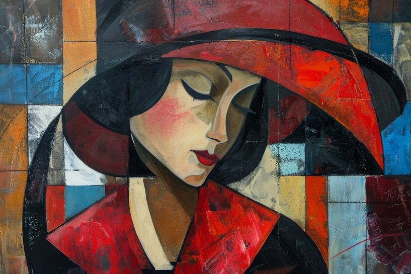 Abstract portrait of a woman by Poster Art Shop