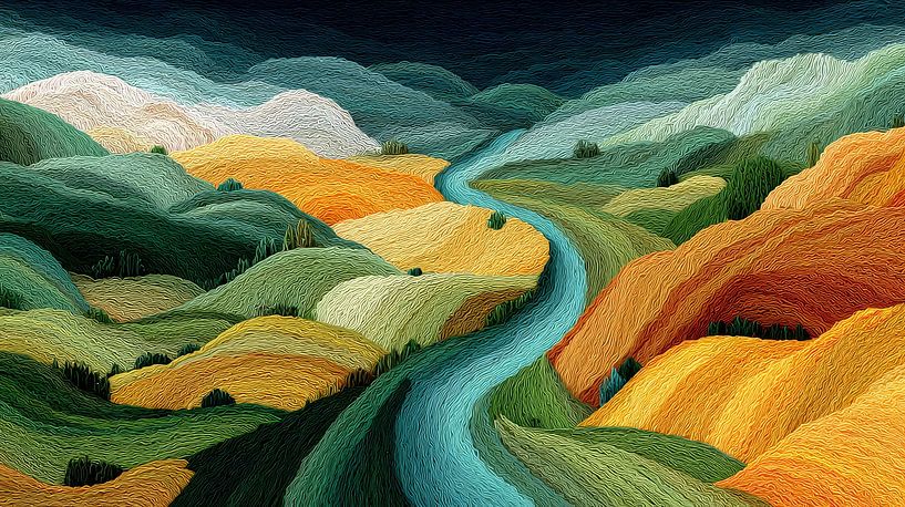 abstrakte bunte Landschaft von Egon Zitter