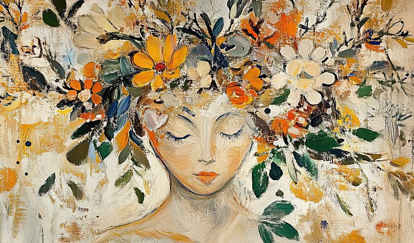 Muse de la rêverie florale par Zen et Plus