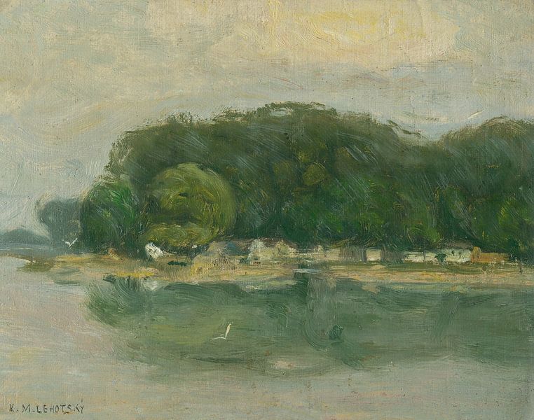 Petržalka Bank from the Danube, Karol Miloslav Lehotský by Masterful Masters