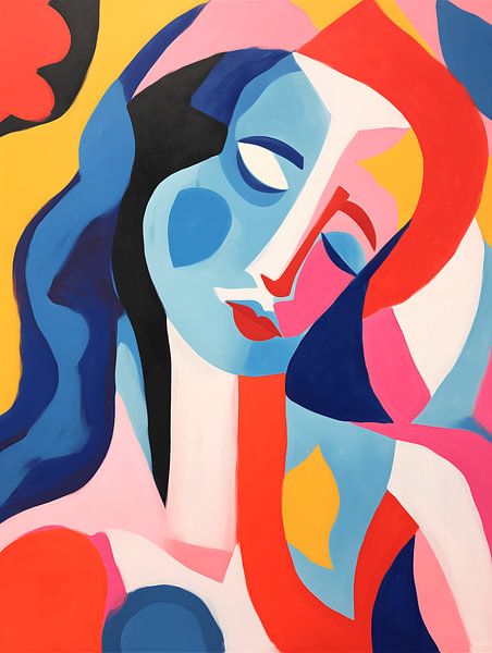 Femme colorée abstraite par Gypsy Galleria