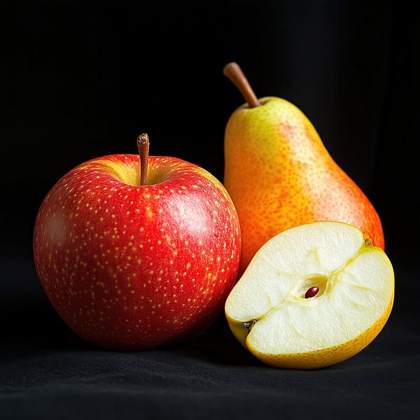 Äpfel und ein Birnenporträt von TheXclusive Art