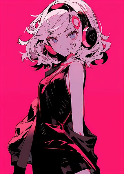 Pink Anime Girl Streetwear by Steven Kingsbury