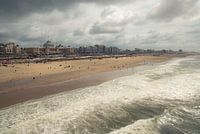 View from the Pier on Scheveningen beach the Kurhaus