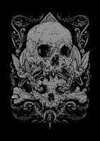 image of two skulls becoming one