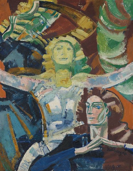 August Babberger - Drei Frauen, Studie von Peter Balan