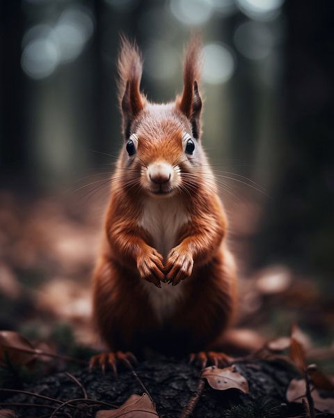 Squirrel posing in the forest by fernlichtsicht