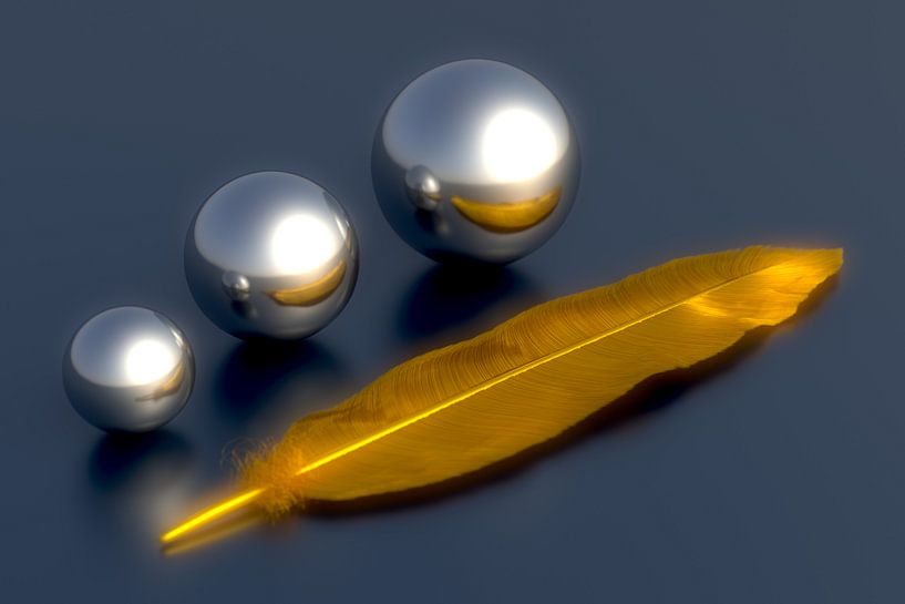 Feather and Orbs by Jörg Hausmann