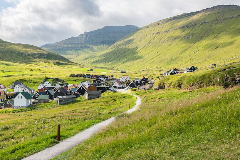 Village among green mountains by Ageeth Groen