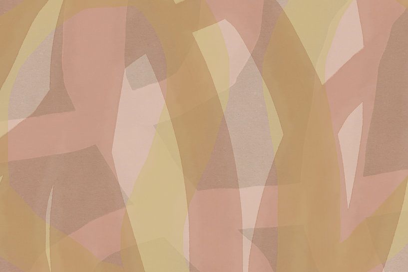 Lignes abstraites à l'aquarelle dans des couleurs neutres et pastel no. 4 par Dina Dankers