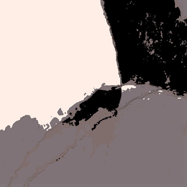 Organic 14 | Neutre atténué et abstrait noir par Menega Sabidussi