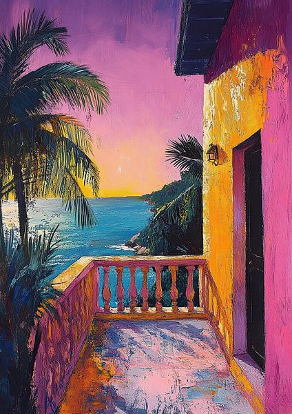 Matisse inspiriert Mediterran Meerblick Meer Fauvismus von Niklas Maximilian