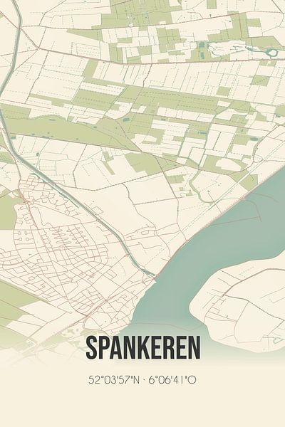 Vintage map of Spankeren (Gelderland) by Prints of Place