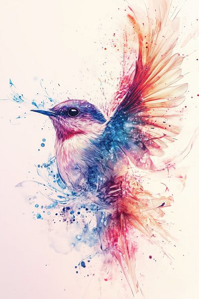 The blooming magic bird by Mel Digital Art