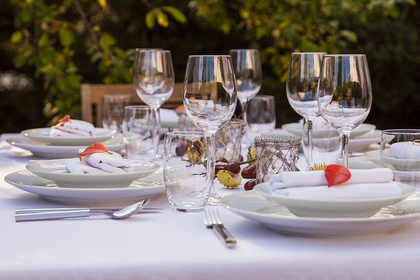 Table dressée dans le jardin par Werner Dieterich
