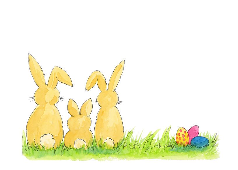 Easter bunny family by Karen Kaspar
