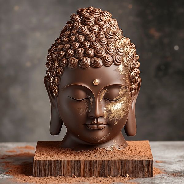 Silent Sweetness - Buddha Chocolate Statue by Surreal Media