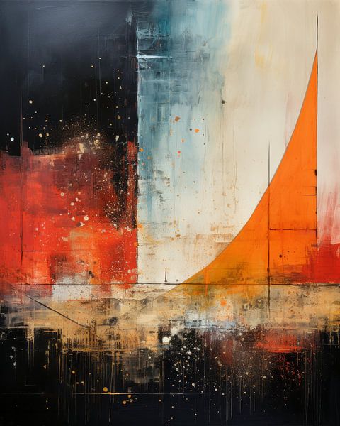 Colourful, modern and abstract painting by Studio Allee