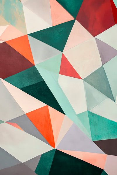 Abstrakte geometrische Farbkomposition von Poster Art Shop