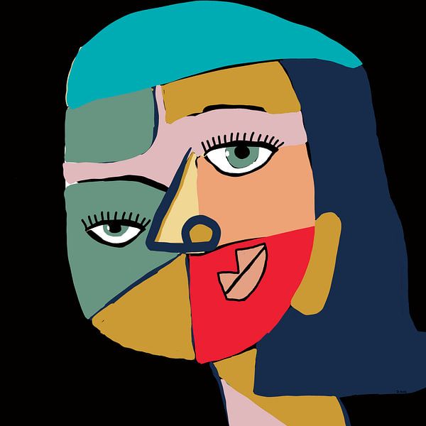 Kubismus Gesicht von Sharyn Bursic