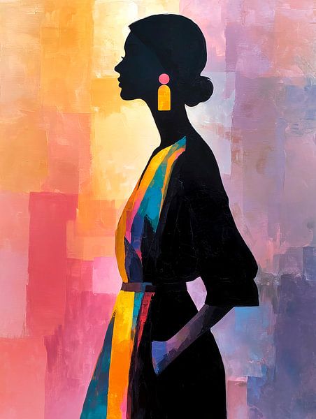 Silhouette avec boucle d'oreille par Harry Hadders Design