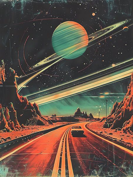 Saturn Highway vintage &amp; retro by PixelPrestige
