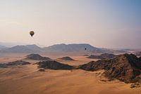 Hot air balloon flight over Namibia's Namib Desert