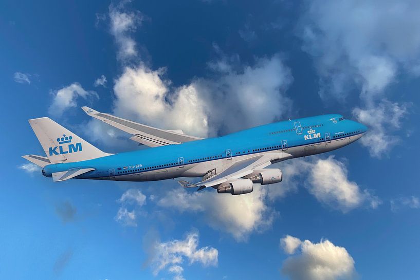 Boeing 747-400, KLM, PH BFB by Gert Hilbink