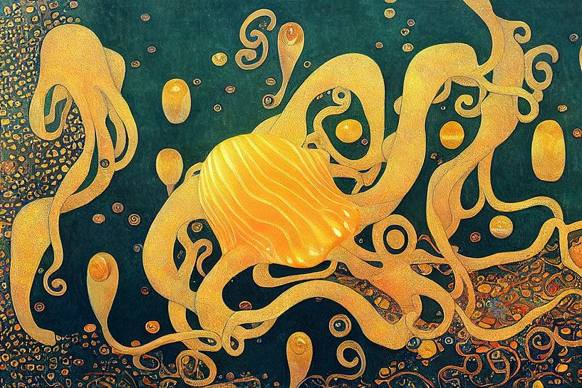 Abstrakte Formen im Stil von Gustav Klimt von Whale & Sons