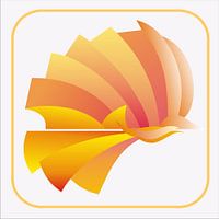 Bunter Vogel im Flug