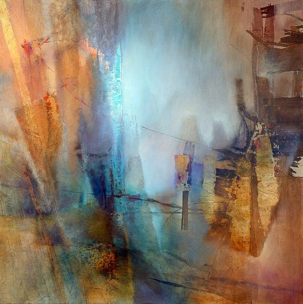 Bright blue light, far away by Annette Schmucker