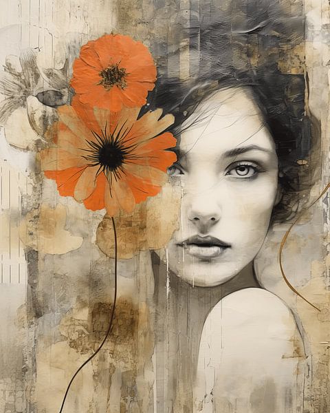 collage dans un style mixte par Carla Van Iersel