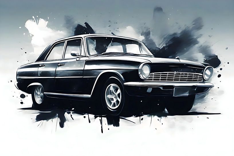 Auto Illustration klassisch von Nz Art
