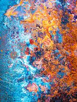 Rust with aquamarine