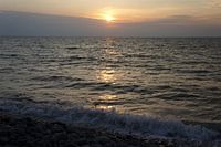 Coucher de soleil à la mer Bretagne France