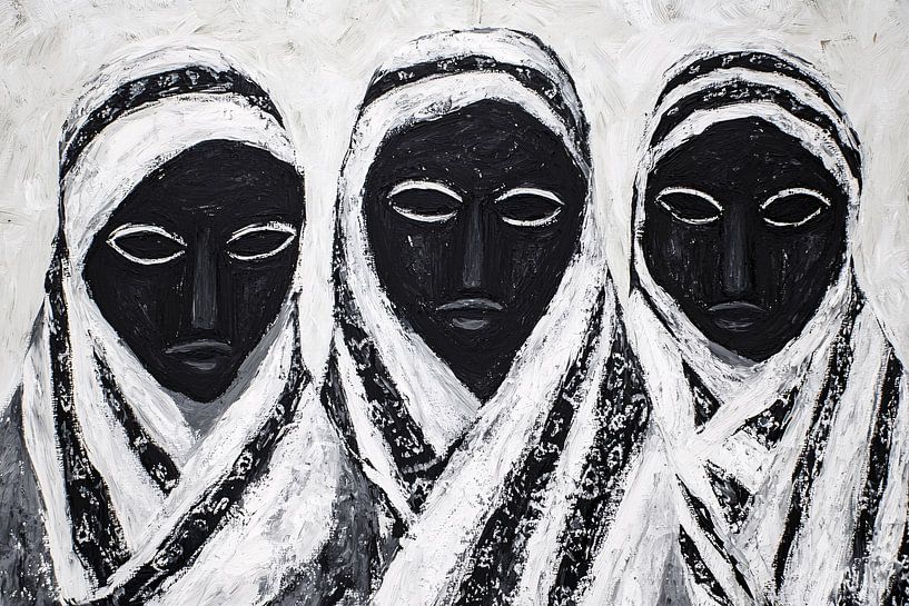 Abstract zwart-wit portretkunst van Imperial Art House